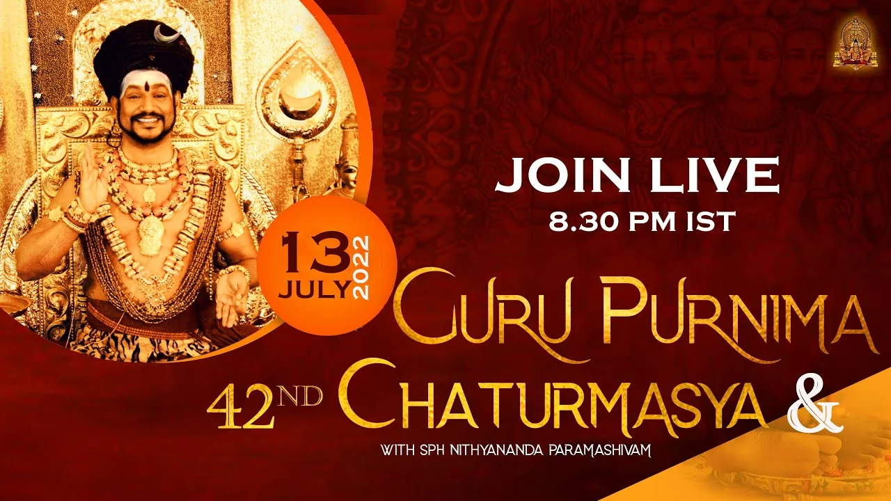 LIVE DARSHAN & SPECIAL SATSANG || KAILASA'S GURU POORNIMA CELEBRATIONS || 13 July 2022