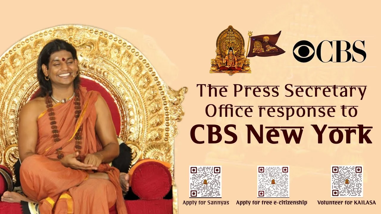 The Press Secretary office of The Holy See of Hindusim Responds to CBS New York Reporter