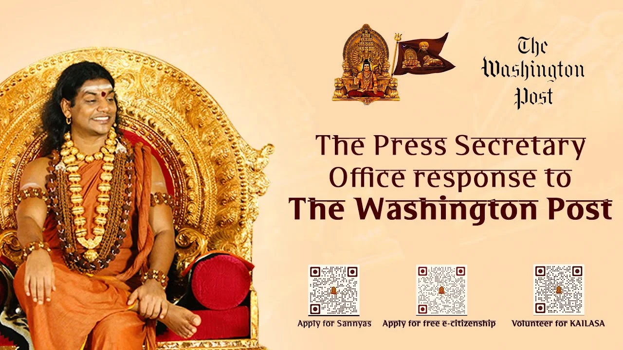 The Press Secretary office of The Holy See of Hindusim Responds to María of The Washington Post