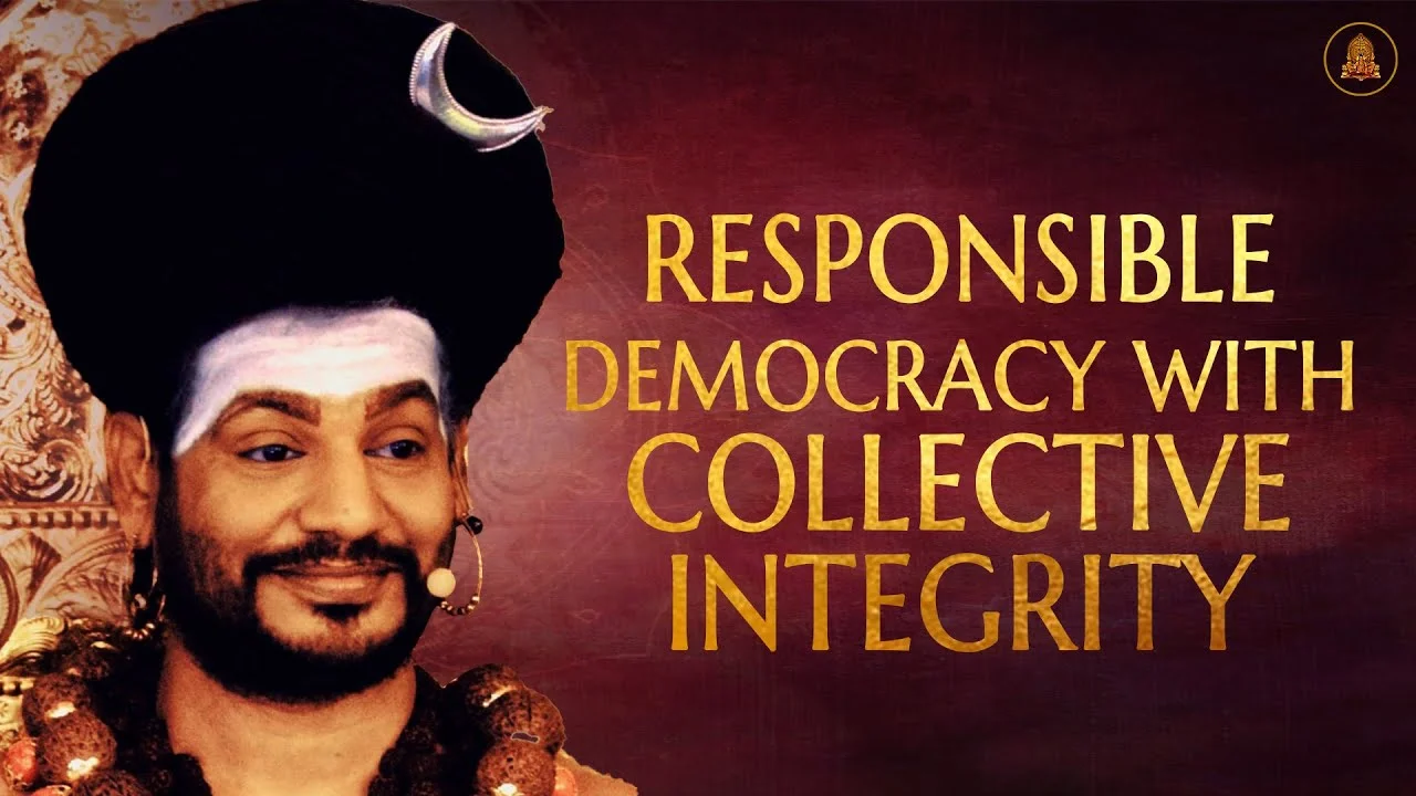 Responsible Democracy With Collective Integrity | Nithyananda Satsang | 25 Oct 21