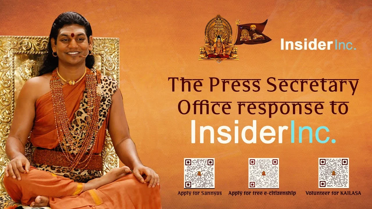 The Press Secretary office of The Holy See of Hindusim Responds to News Reporter of Insider Inc
