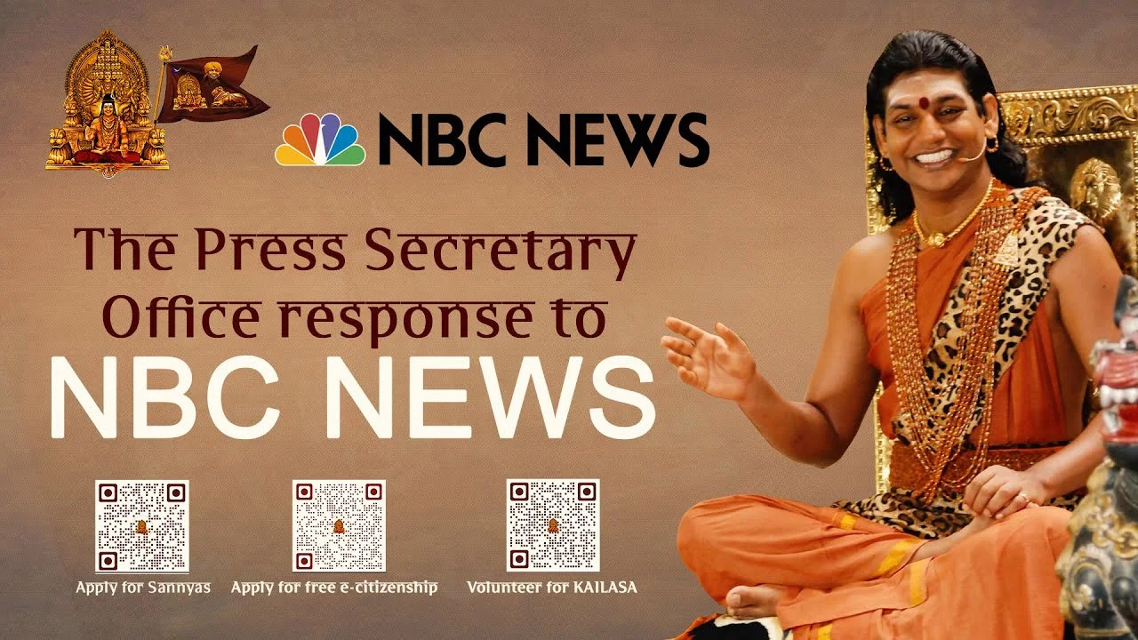 The Press Secretary office of The Holy See of Hindusim Responds to NBC NEWS Correspondent