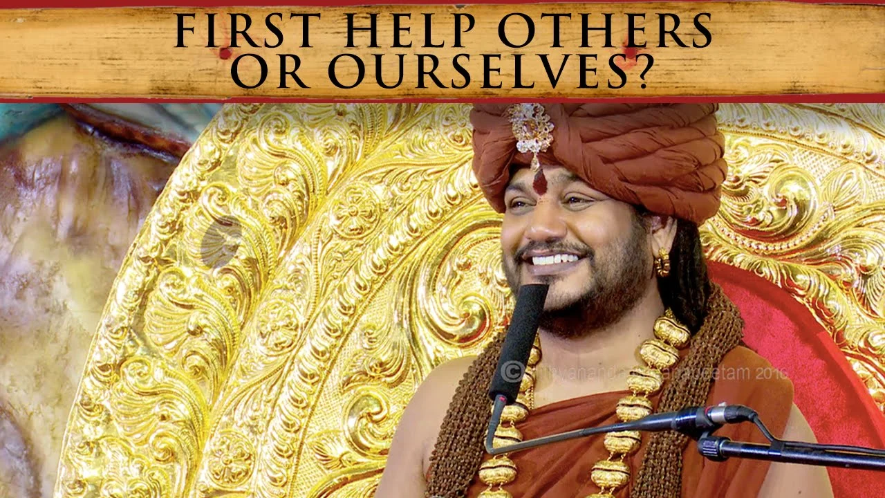 Should we first help others, or first help ourselves?