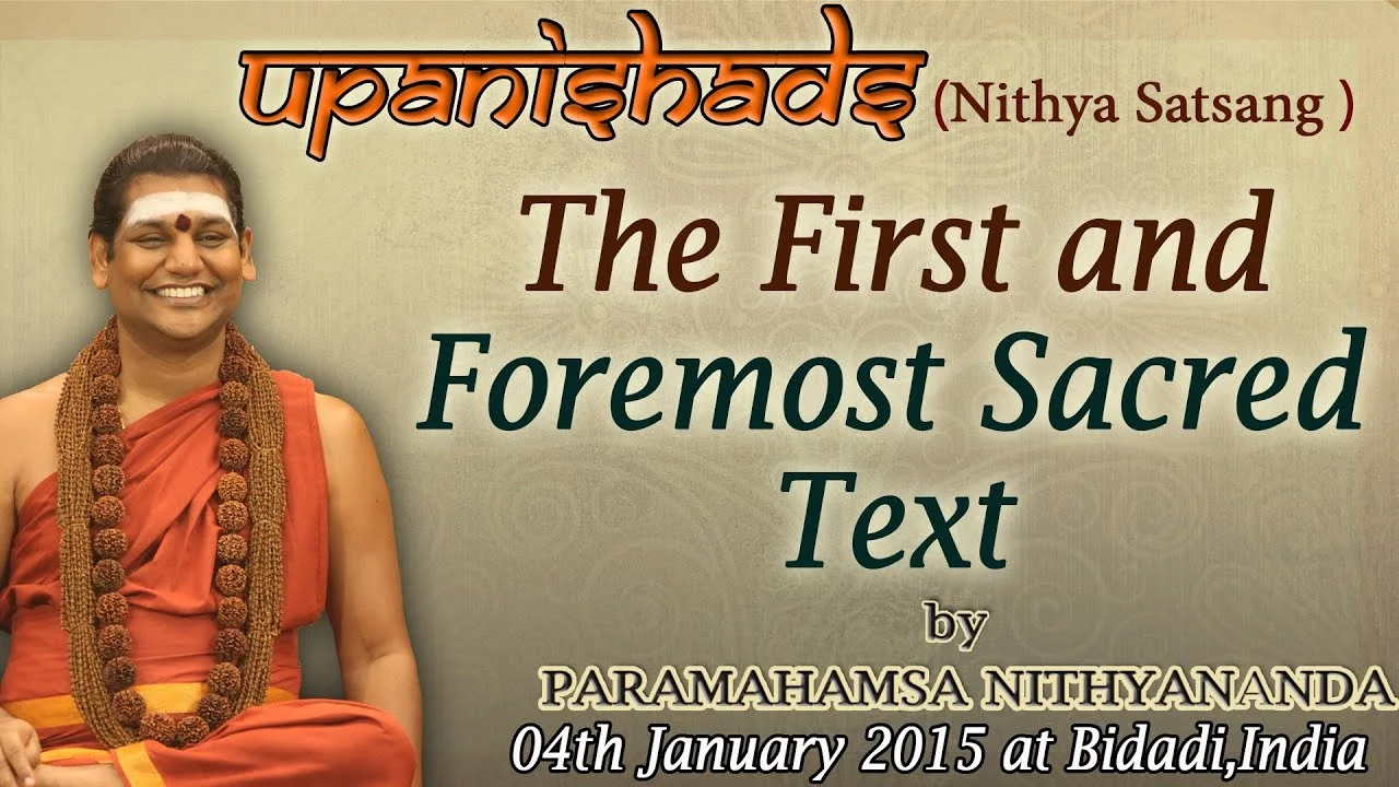 Upanishads the First and Foremost Sacred Text | Nithyananda Satsang | 04 Jan 2015