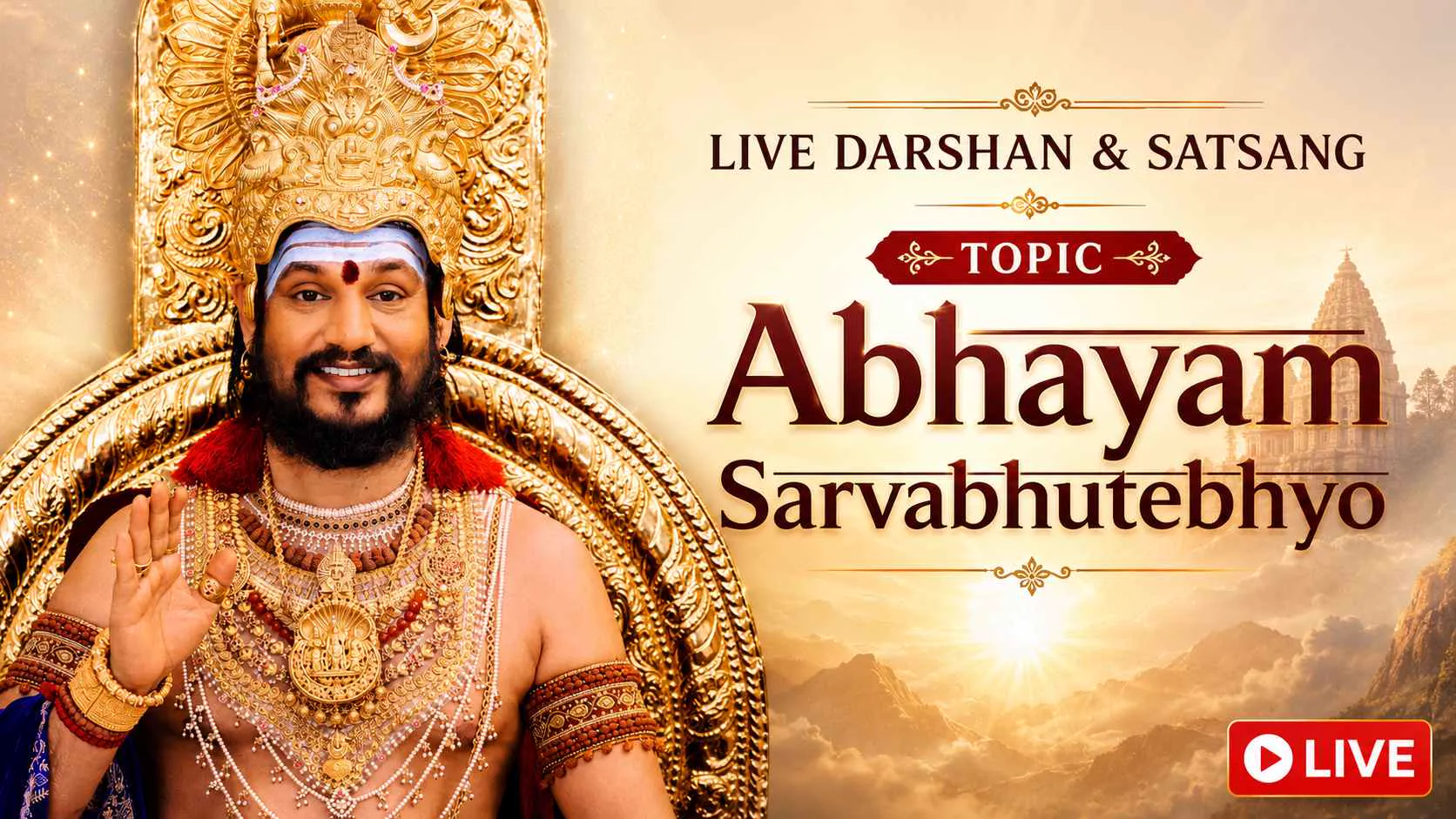 🔴 LIVE Darshan & Satsang | Abhayam Sarvabhutebhyo | Guru Gita Series 