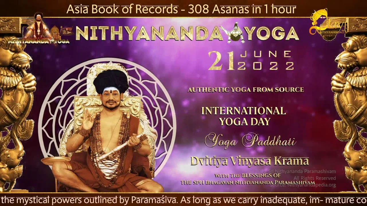 KAILASA's Nithyananda Yoga festival 2022 performing for Asia Book of Records